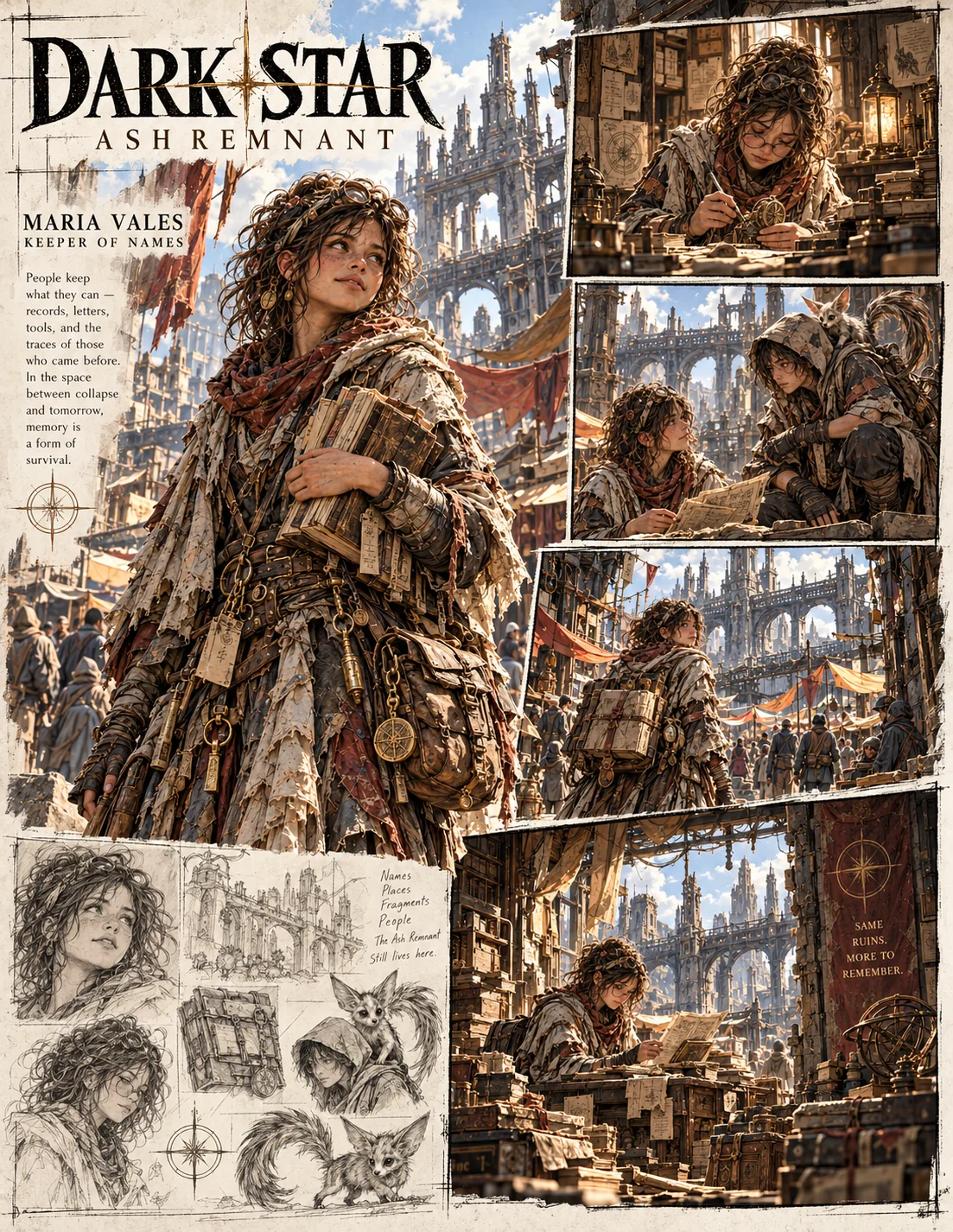 The Ash Remnant illustrated world from Dark Star