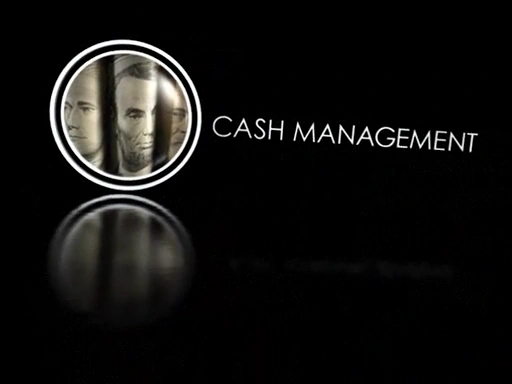 Cash Management service title with silver portrait motif